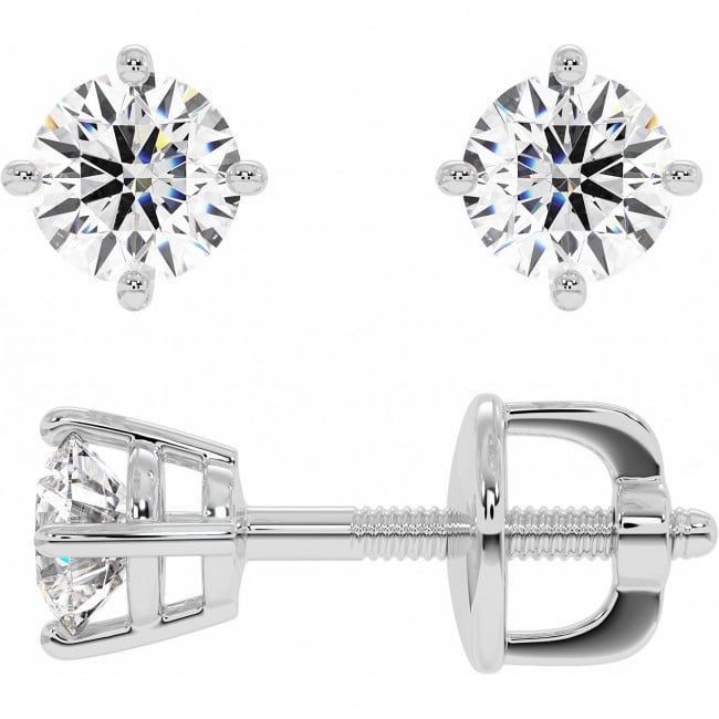 1 carat moissanite earrings