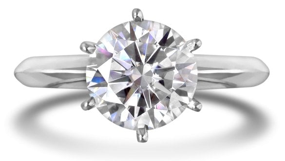 Кольцо с муассанитом