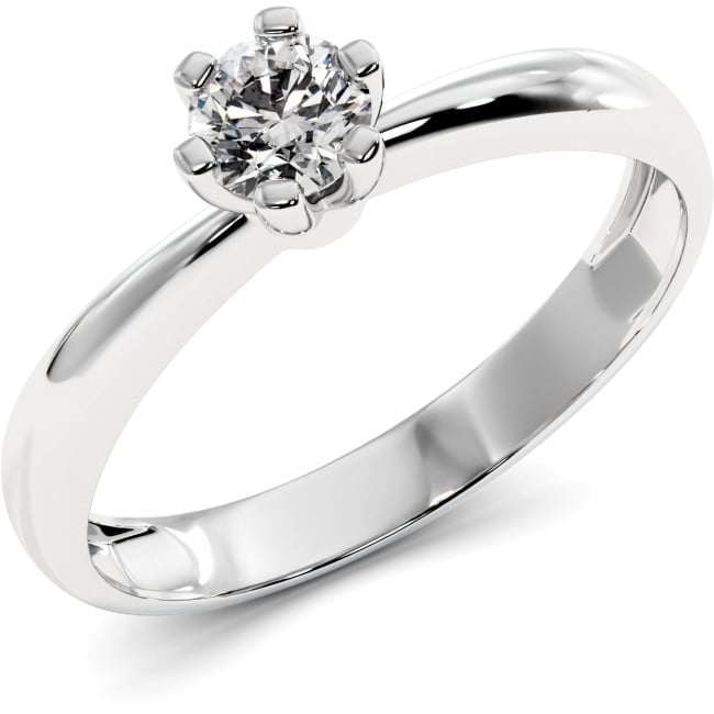 кольца с солитером из муассанита